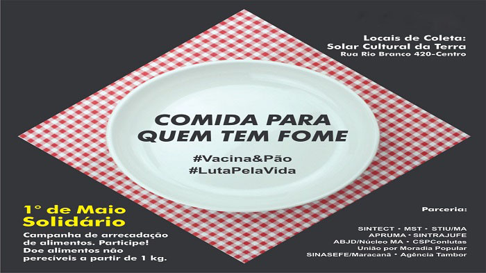 SINTECT-MA APOIA A CAMPANHA  COMIDA PARA QUEM TEM FOME