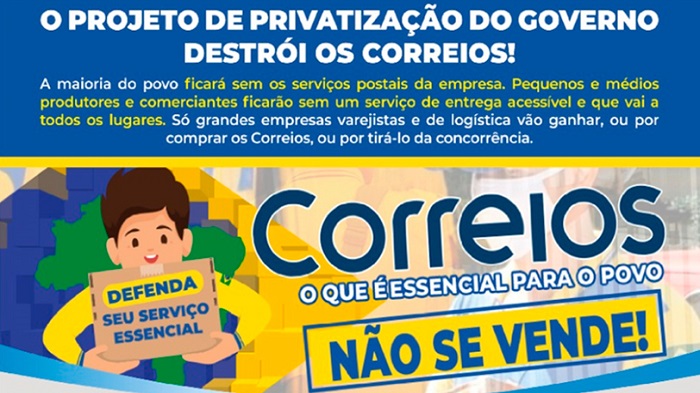 FINDECT DIVULGA MATERIAL ESPECIAL CONTRA PRIVATIZAÇÃO DOS CORREIOS