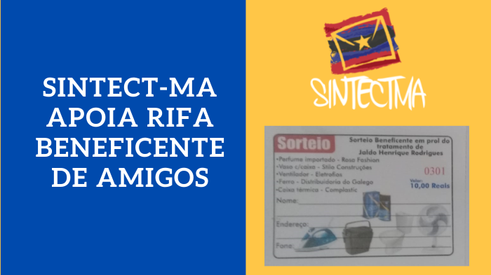 SINTECT-MA APOIA AÇÃO BENEFICENTE DE AMIGOS