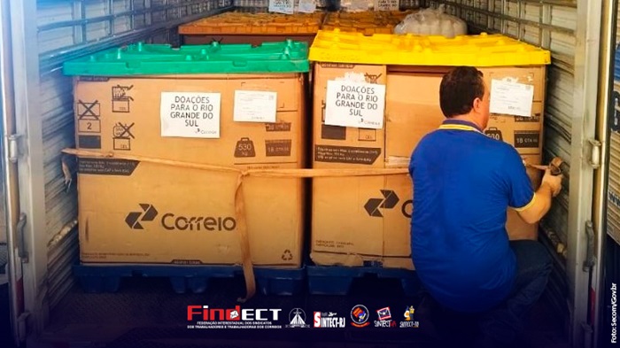 CORREIOS NA LINHA DE FRENTE NA AJUDA AOS AFETADOS PELA TRAGÉDIA NO SUL DO PAÍS