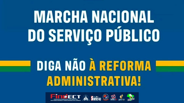 FINDECT PARTICIPA DA MARCHA NACIONAL EM BRASÍLIA CONTRA A REFORMA ADMINISTRATIVA
