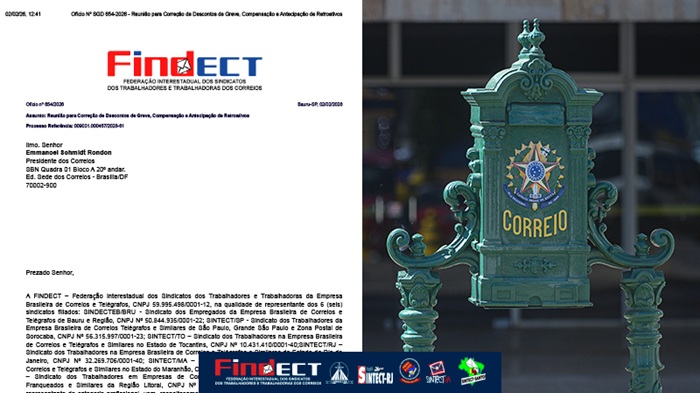 FINDECT COBRA DOS CORREIOS CORREÇÃO IMEDIATA DOS DESCONTOS&hellip;