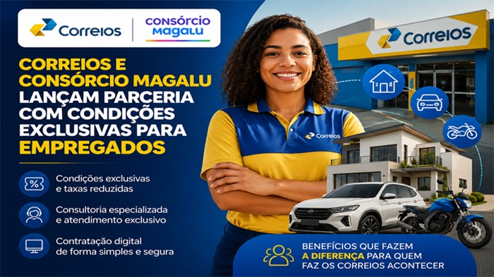 CORREIOS E CONSÓRCIO MAGALU LANÇAM PARCERIA COM CONDIÇÕES…